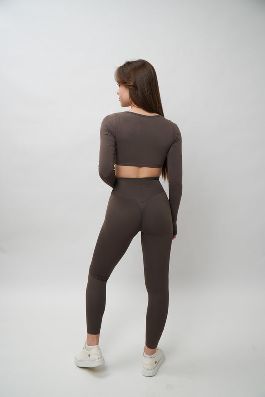 Premium Brown V Legginsi