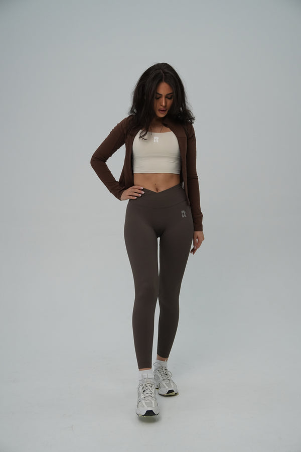 Premium Brown V Legginsi